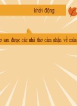 Bài giảng Ngữ văn Lớp 10 (Sách Kết nối tri thức) - Bài 2 Cảm xúc mùa thu - Năm học 2022-2023